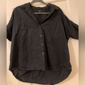 Madewell black button down shirt